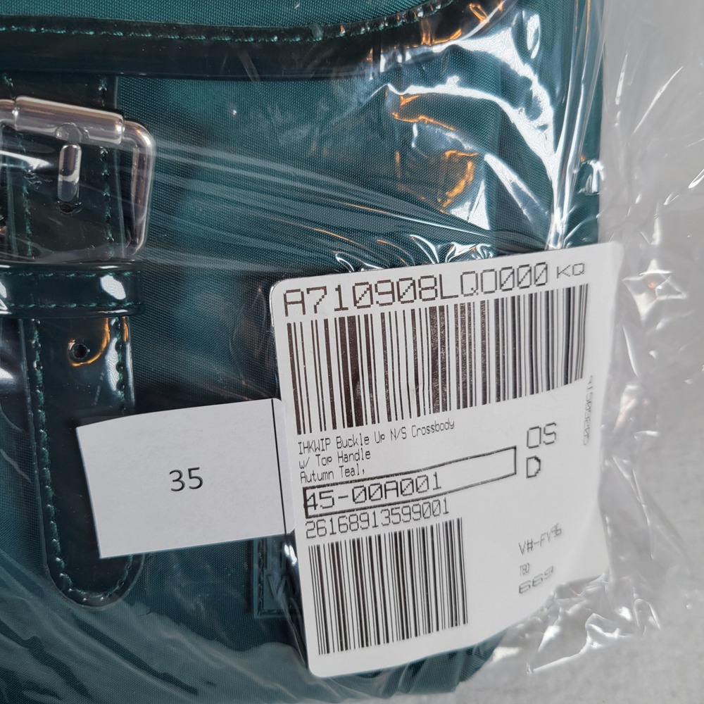 IHKWIP Womens Crossbody Buckle Up Travel Nylon Bag Medium Teal Green Outdoor - Picture 8 of 10